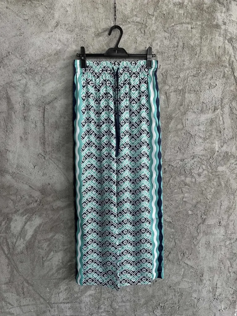 Casablanca 2025SS Silk Printed Pants #0002