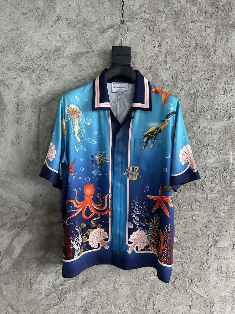 Casablanca 2024SS Silk Printed Short Sleeve Shirt #0015