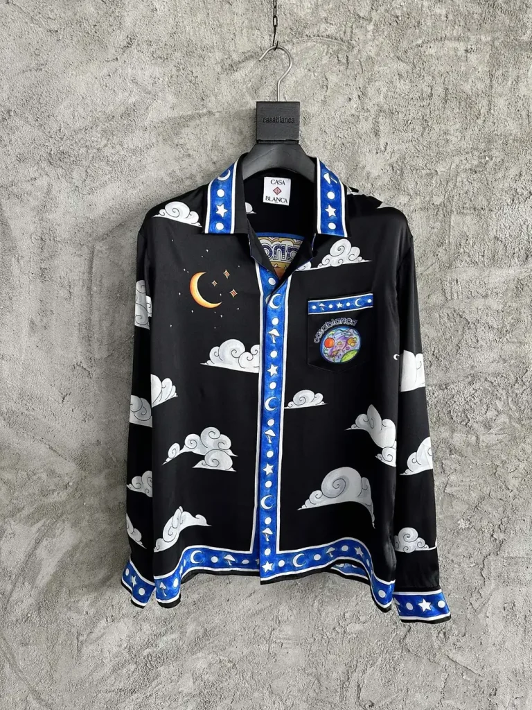 Casablanca 2025SS Silk Printed Long Sleeve Shirt #0054