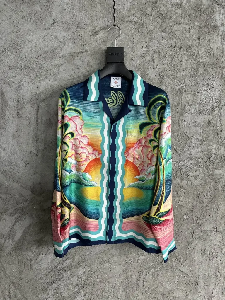 Casablanca 2025SS Silk Printed Long Sleeve Shirt #0055
