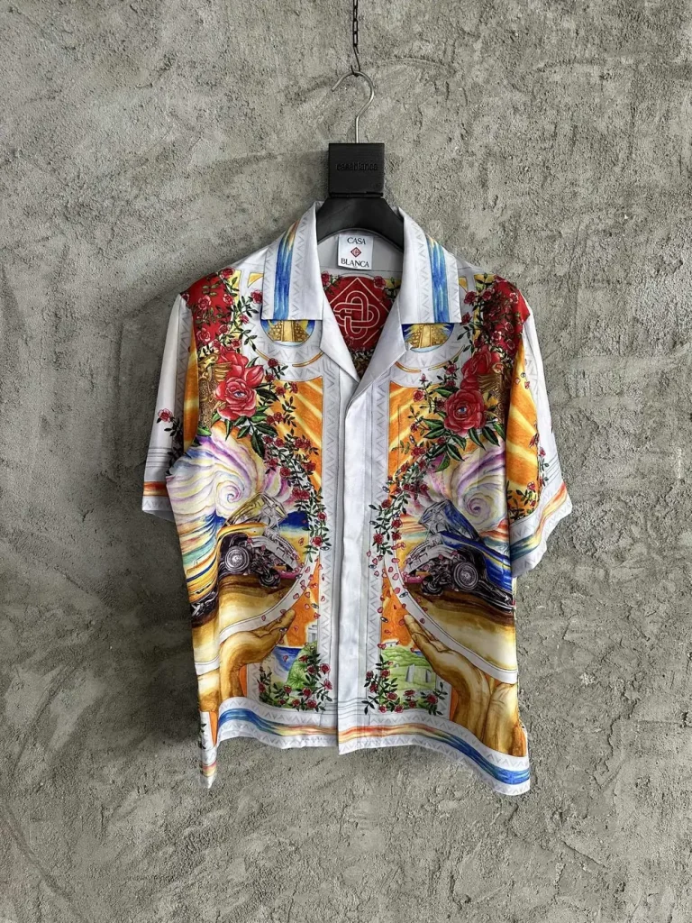 Casablanca 2025SS Silk Printed Short Sleeve Shirt #0057