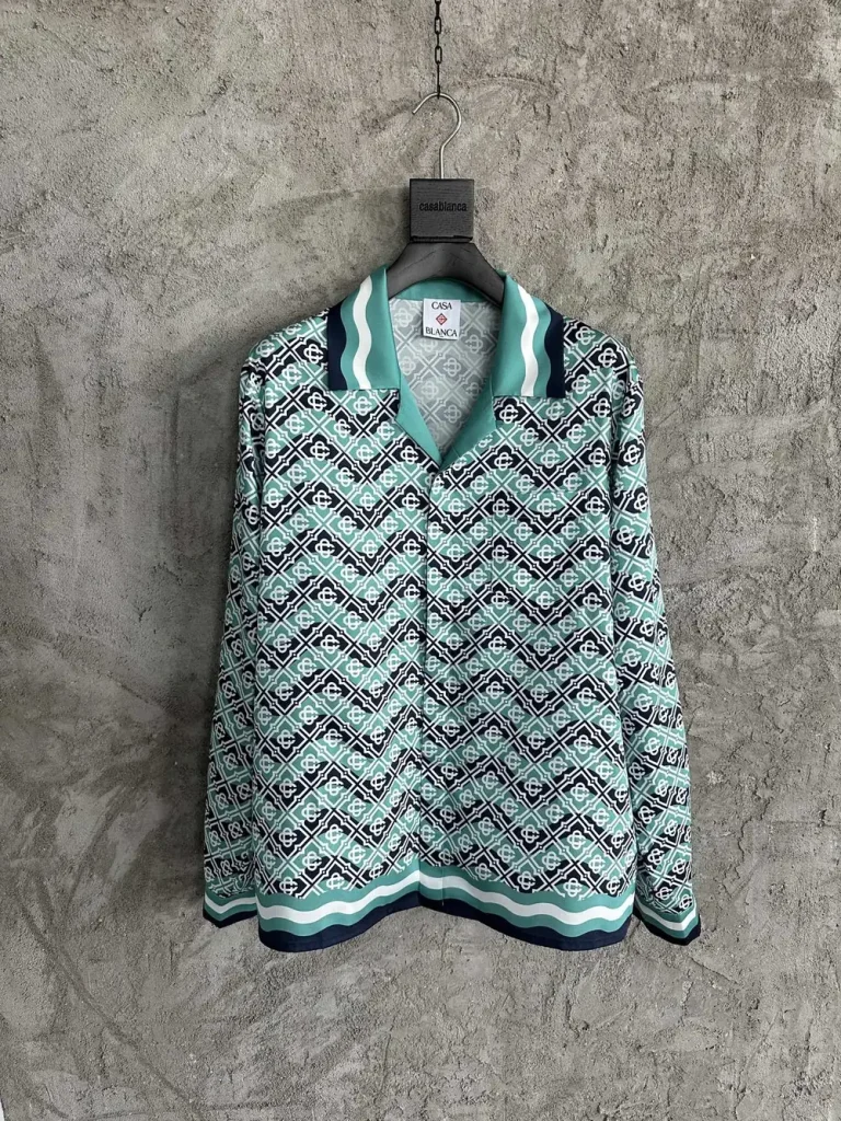 Casablanca 2025SS Silk Printed Long Sleeve Shirt #0003