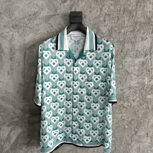 Casablanca Silk-Feel Printed Short Sleeve Shirt