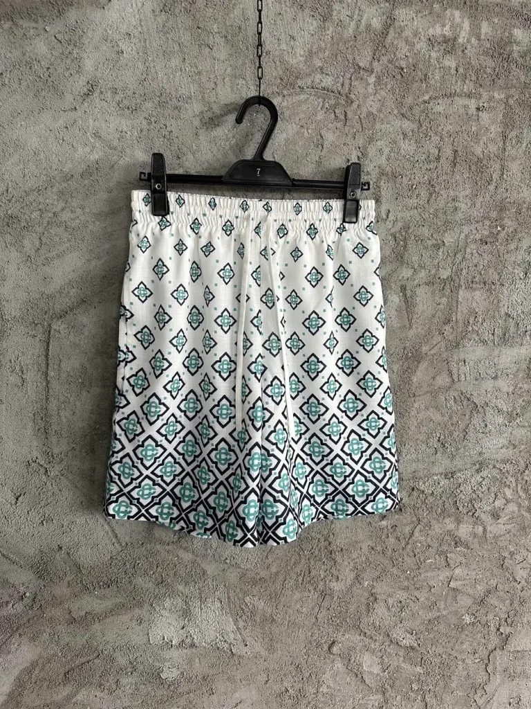 Casablanca 2025SS Linen Blend Printed Shorts #0062