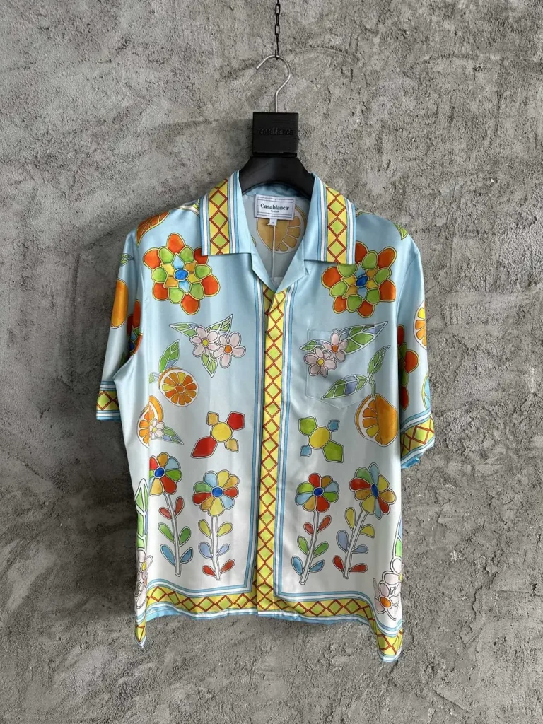 Casablanca 2024SS Silk Printed Short Sleeve Shirt #0025