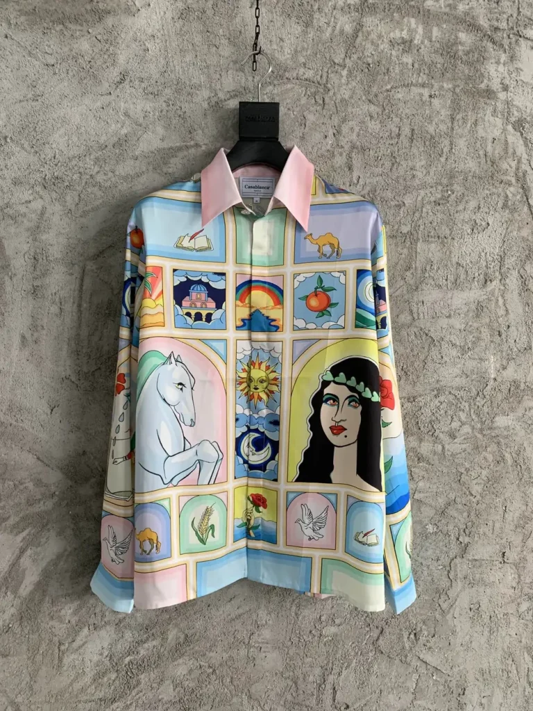 Casablanca 2024SS Silk Printed Long Sleeve Shirt #0030