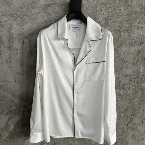 Casablanca Silk-Feel Long Sleeve Shirt
