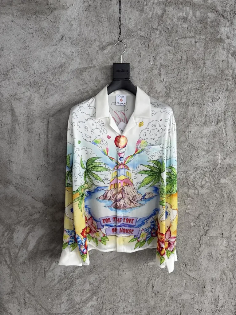 Casablanca 2026SS Silk Printed Long Sleeve Shirt #0072