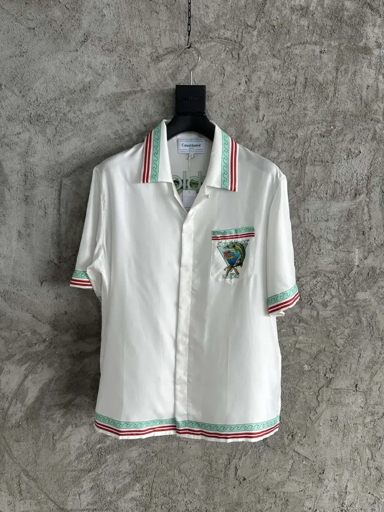 Casablanca 2024SS Silk Printed Short Sleeve Shirt #0037