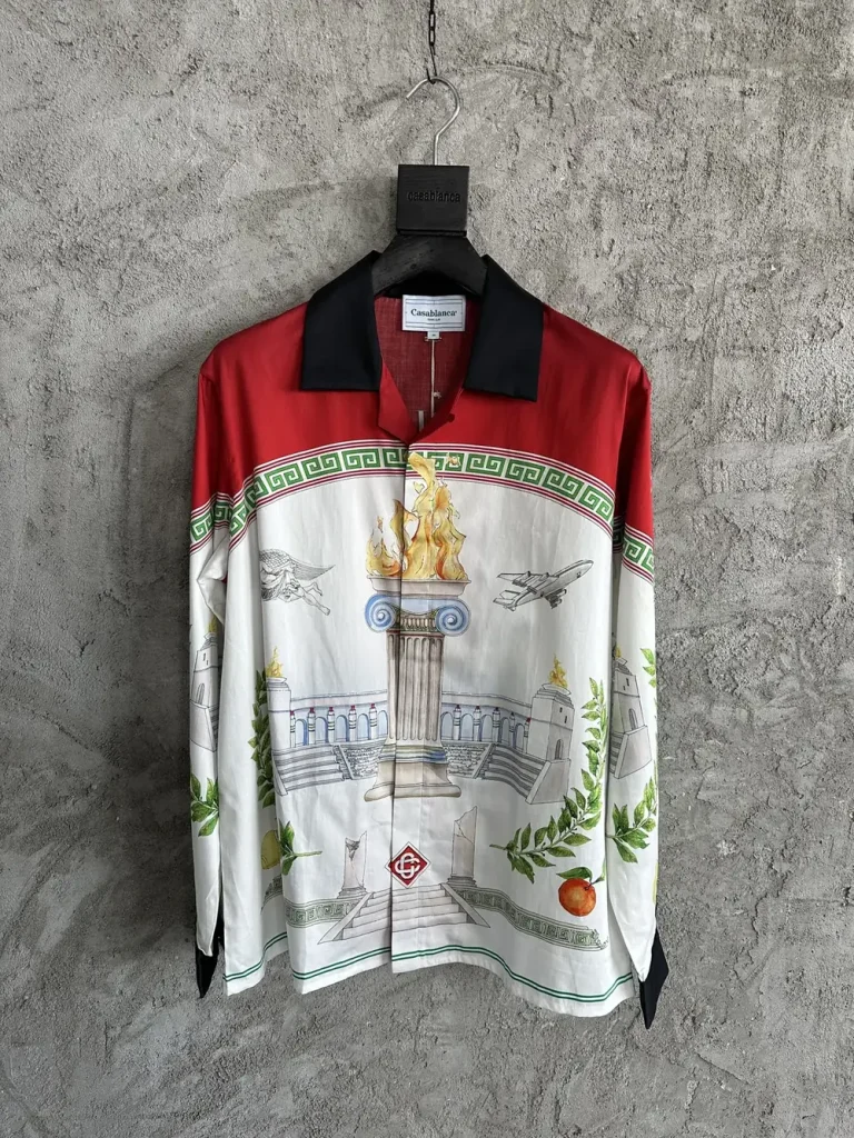 Casablanca 2024SS Cotton Printed Long Sleeve Shirt #0075