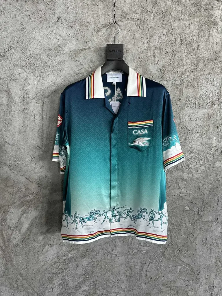 Casablanca 2024SS Silk Printed Short Sleeve Shirt #0076