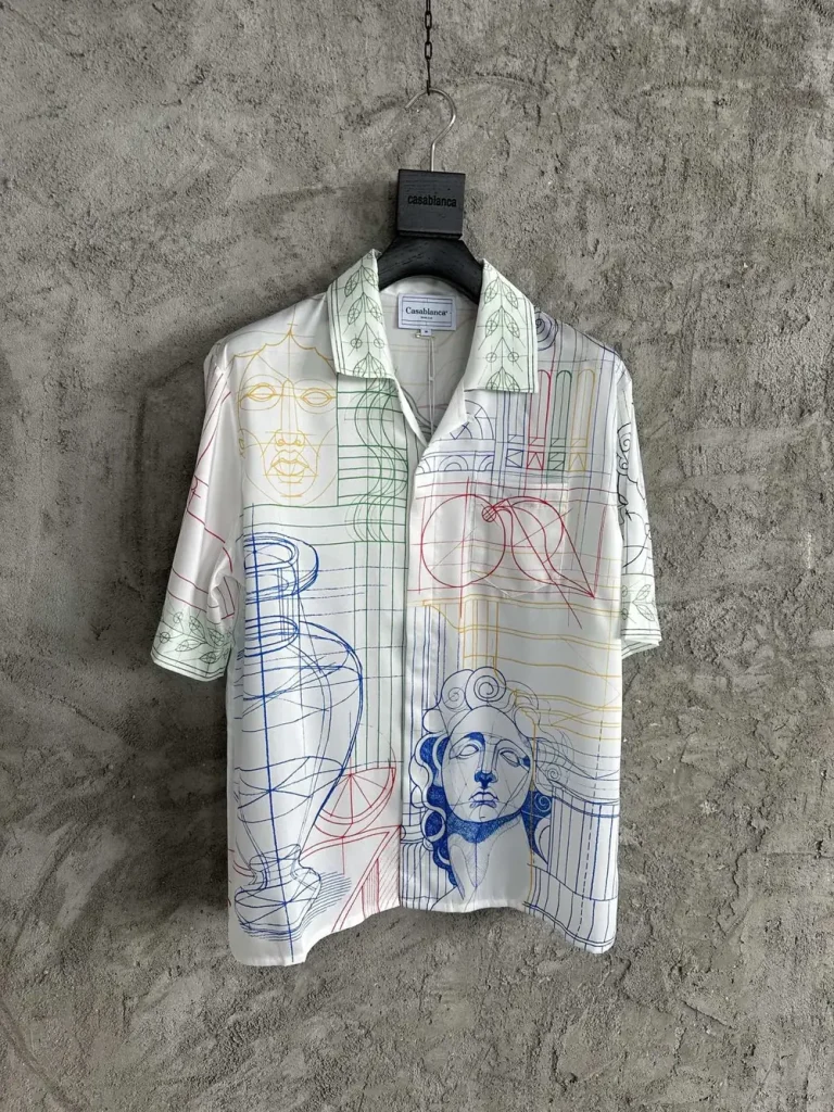 Casablanca 2024SS Silk Printed Short Sleeve Shirt #0081