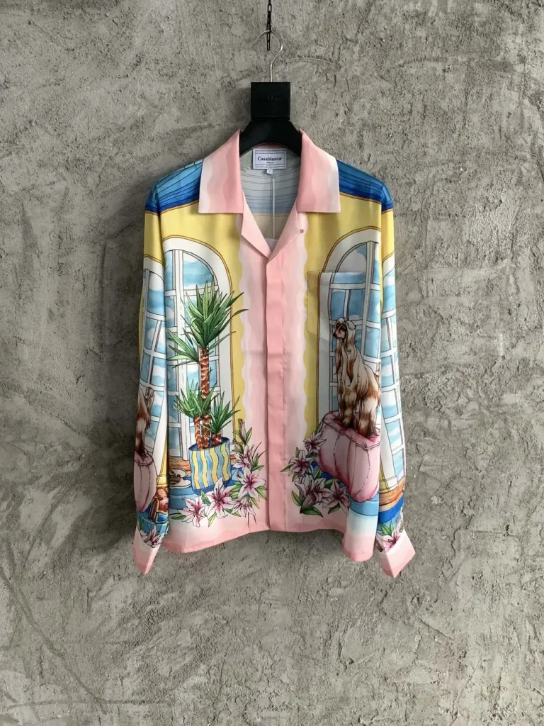 Casablanca 2024SS Silk Printed Long Sleeve Shirt #0084