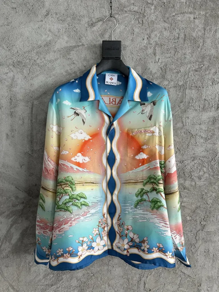 Casablanca 2025SS Silk Printed Long Sleeve Shirt #0042