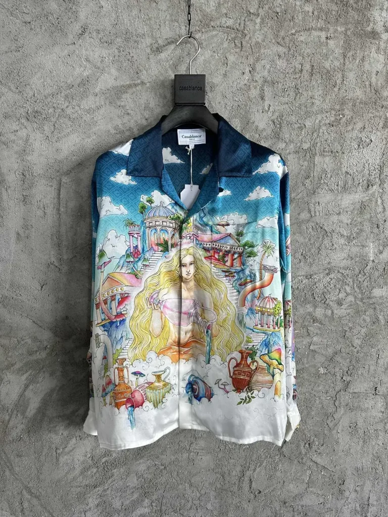 Casablanca 2024SS Silk Printed Long Sleeve Shirt #0087