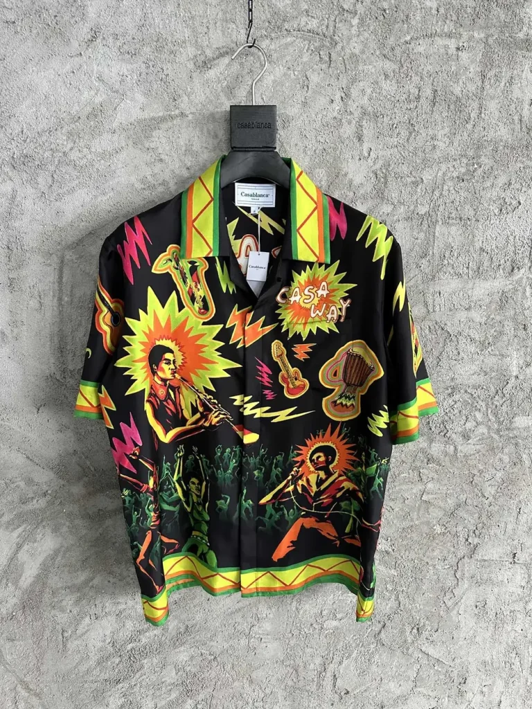 Casablanca 2024SS Silk Printed Short Sleeve Shirt #0091