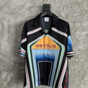 Casablanca Silk-Feel Printed Short Sleeve Shirt