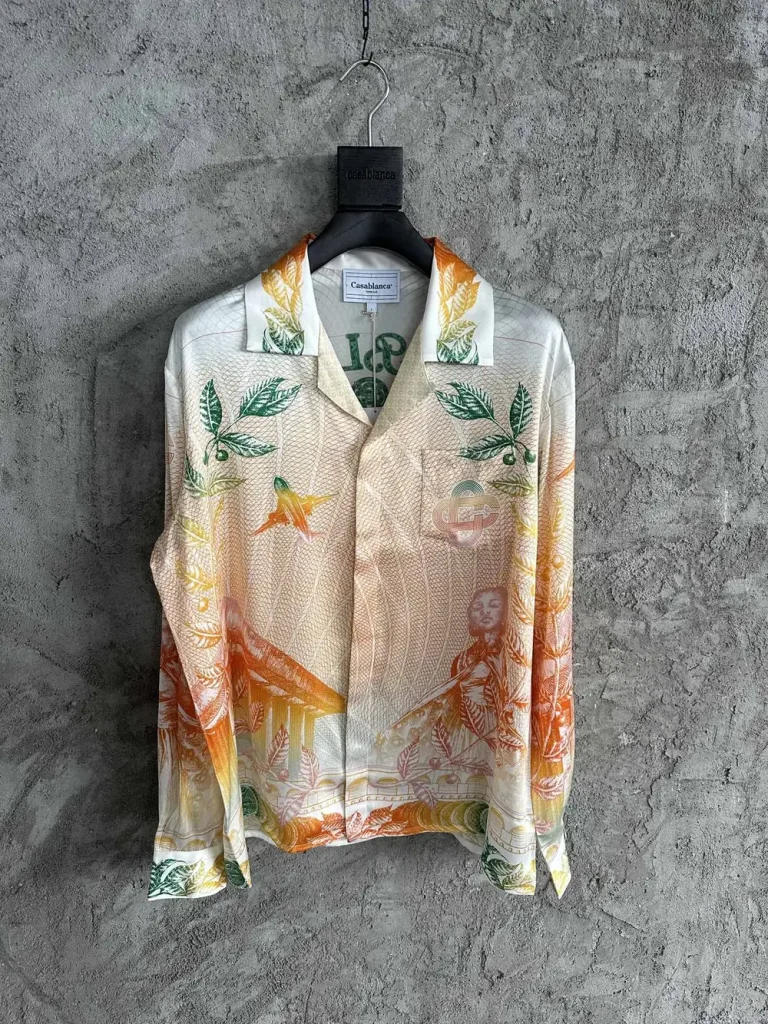 Casablanca 2024SS Silk Printed Long Sleeve Shirt #0094