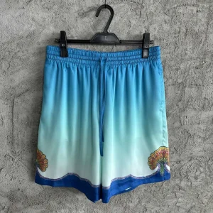 Casablanca Silk-Feel Printed Shorts