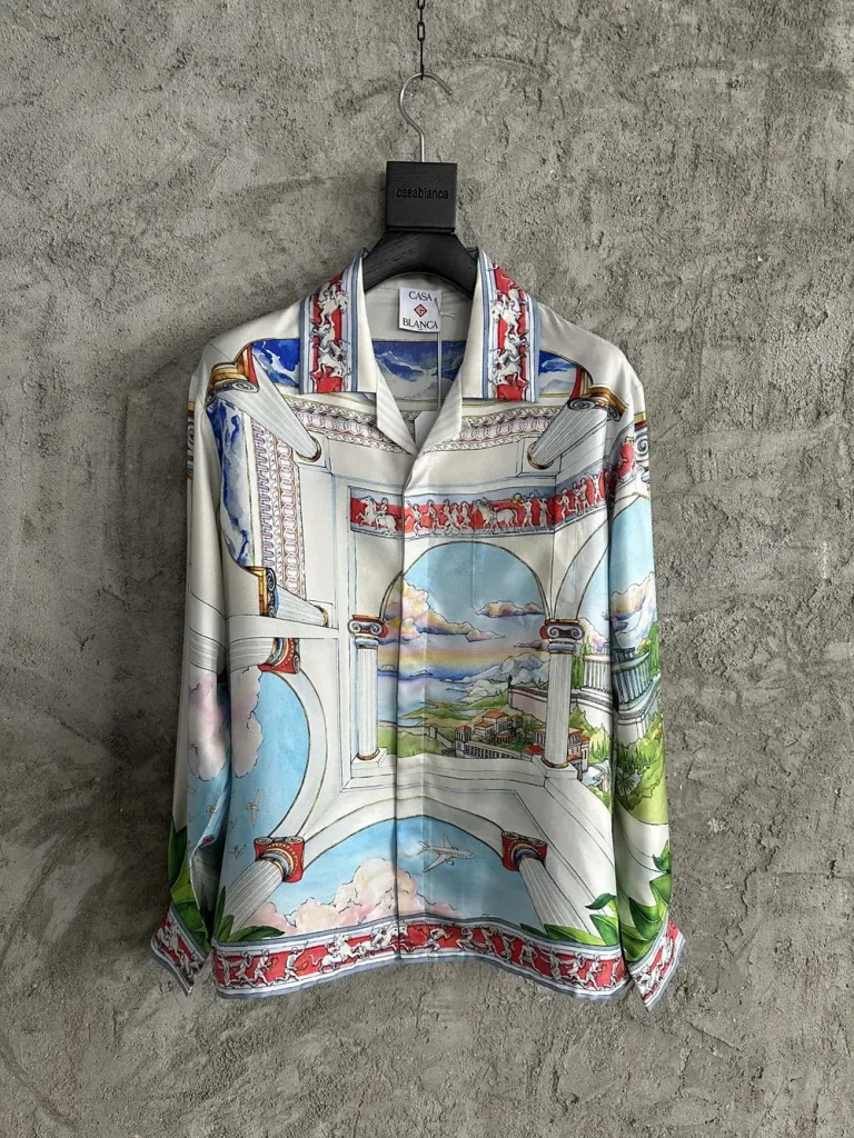 Casablanca 2025SS Silk Printed Long Sleeve Shirt #0043