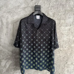 Casablanca Silk-Feel Printed Short Sleeve Shirt