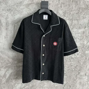 Casablanca Cotton-Feel Printed Short Sleeve Shirt