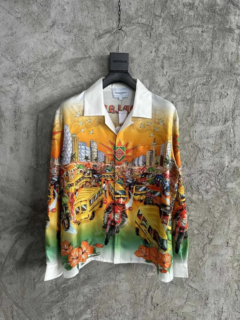 Casablanca 2024SS Silk Printed Long Sleeve Shirt #0160