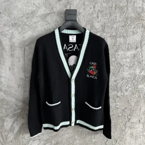 Casablanca Wool Embroidered Knit Shirt