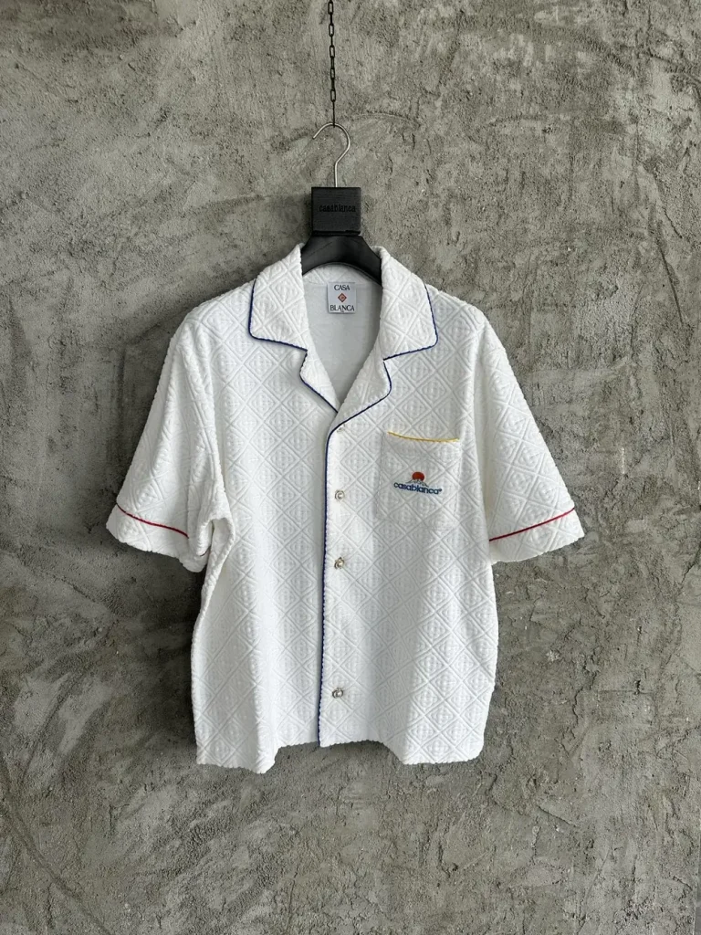 Casablanca 2025SS Cotton Embroidered Short Sleeve Shirt #0205