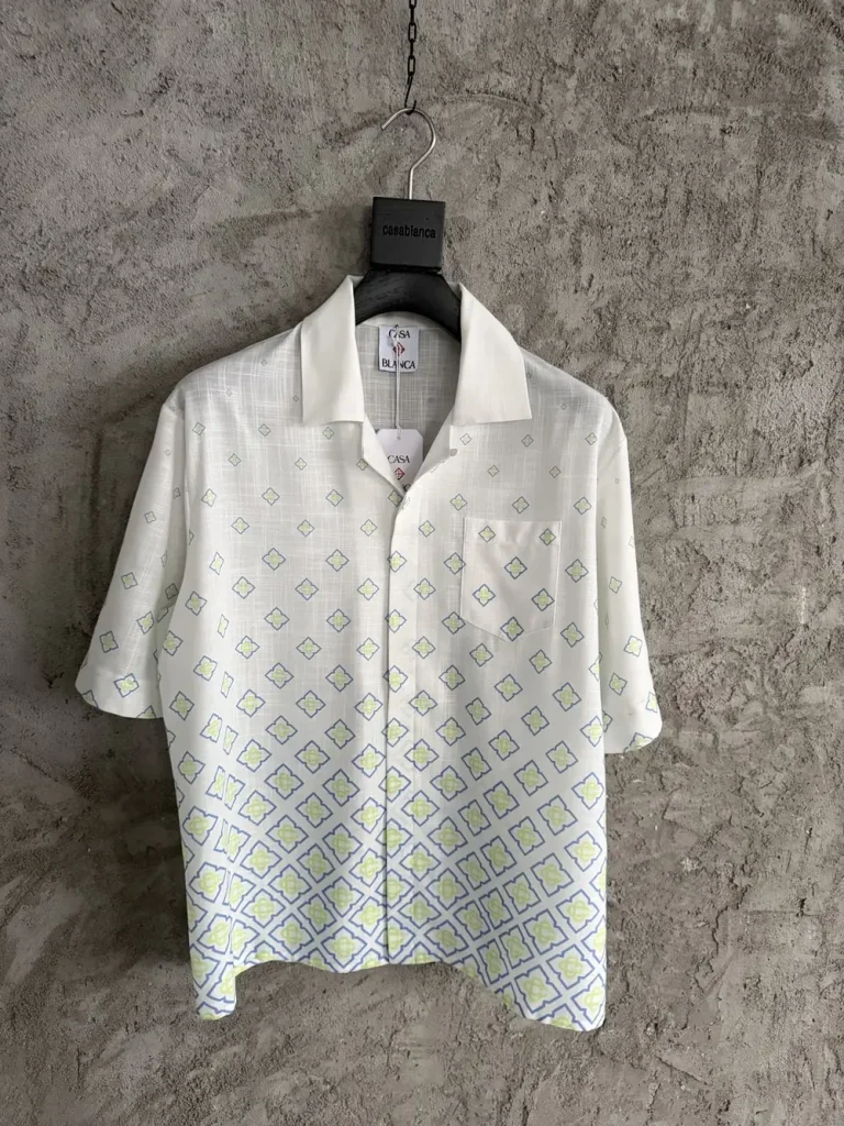 Casablanca 2026SS Linen Blend Printed Short Sleeve Shirt #0211