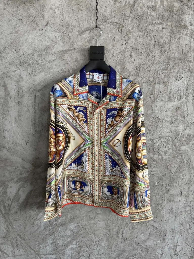 Casablanca 2026SS Silk Printed Long Sleeve Shirt #0212
