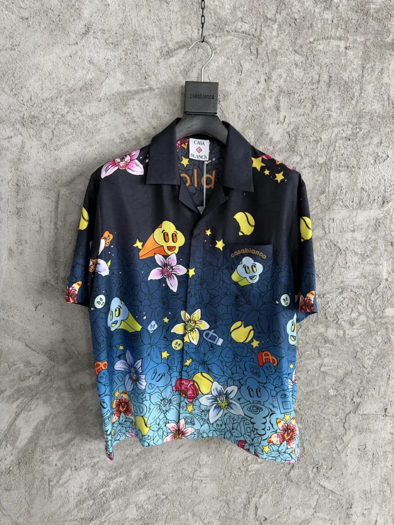Casablanca 2026SS Silk Printed Short Sleeve Shirt #0218