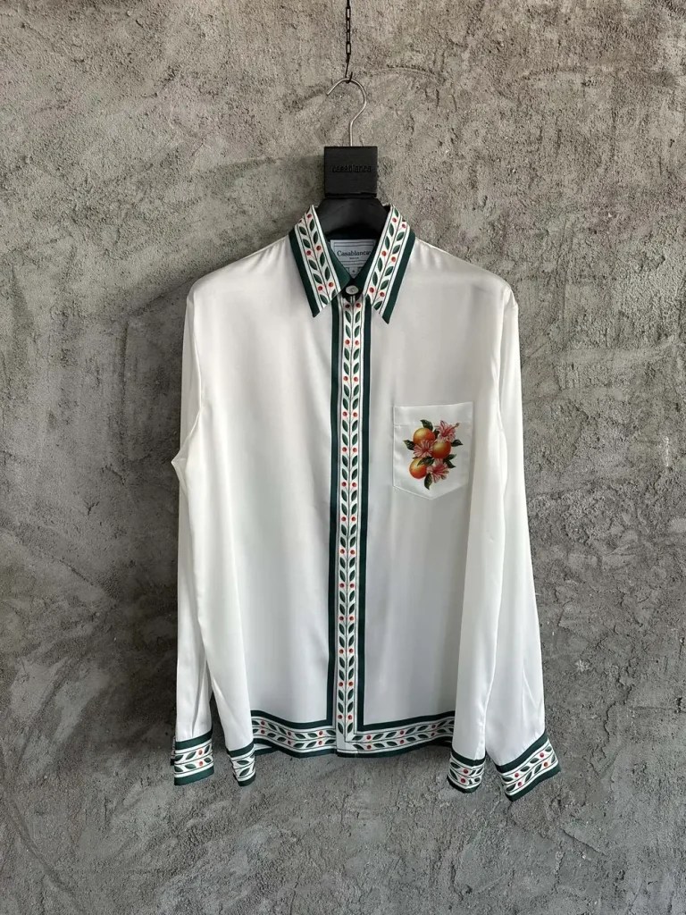Casablanca 2025SS Silk Printed Long Sleeve Shirt #0220