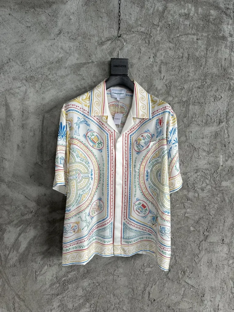 Casablanca 2024SS Silk Printed Short Sleeve Shirt #0223