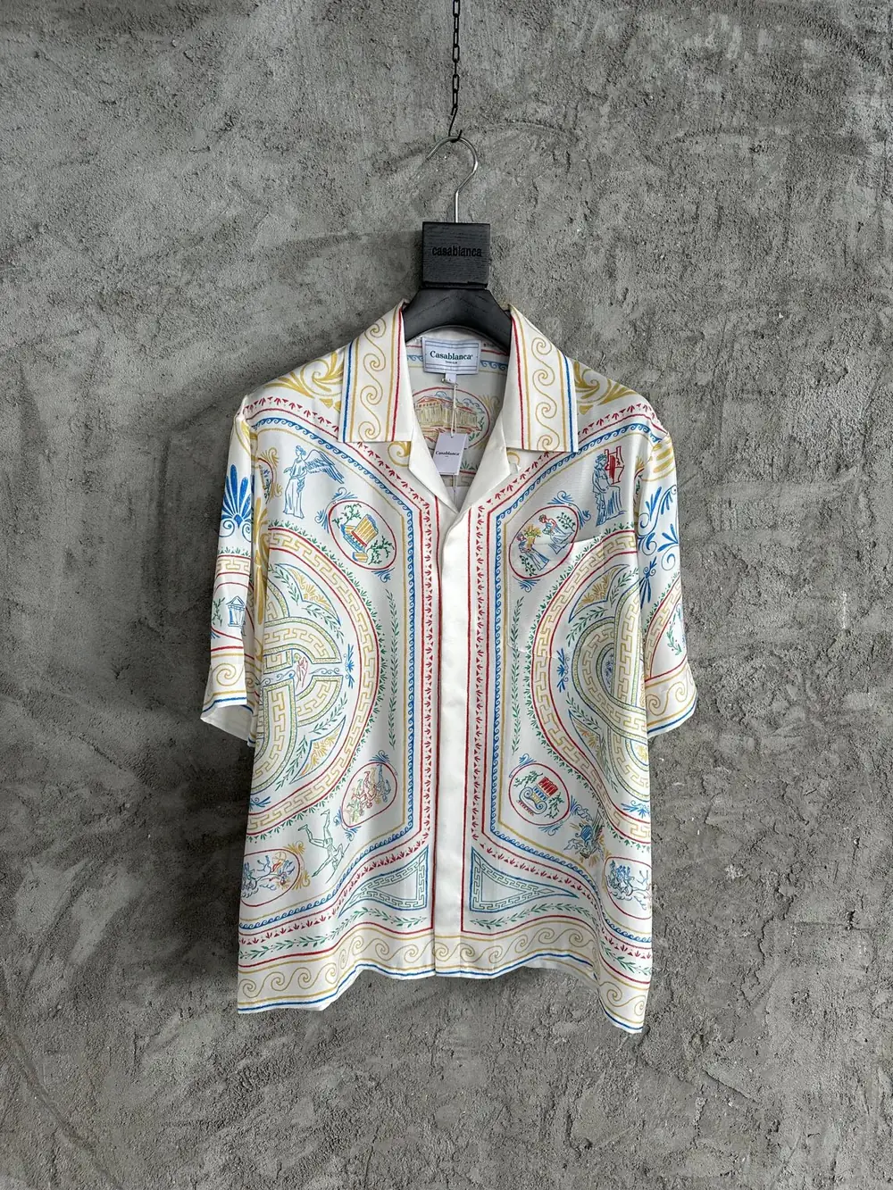 Casablanca Silk-Feel Printed Short Sleeve Shirt