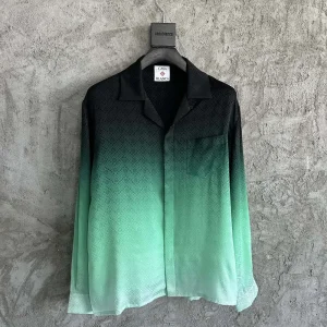 Casablanca Silk-Feel Printed Long Sleeve Shirt