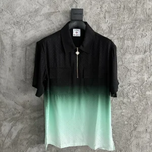 Casablanca Silk-Feel Printed Short Sleeve Shirt