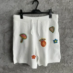 Casablanca Cotton-Feel Printed Knit Shorts