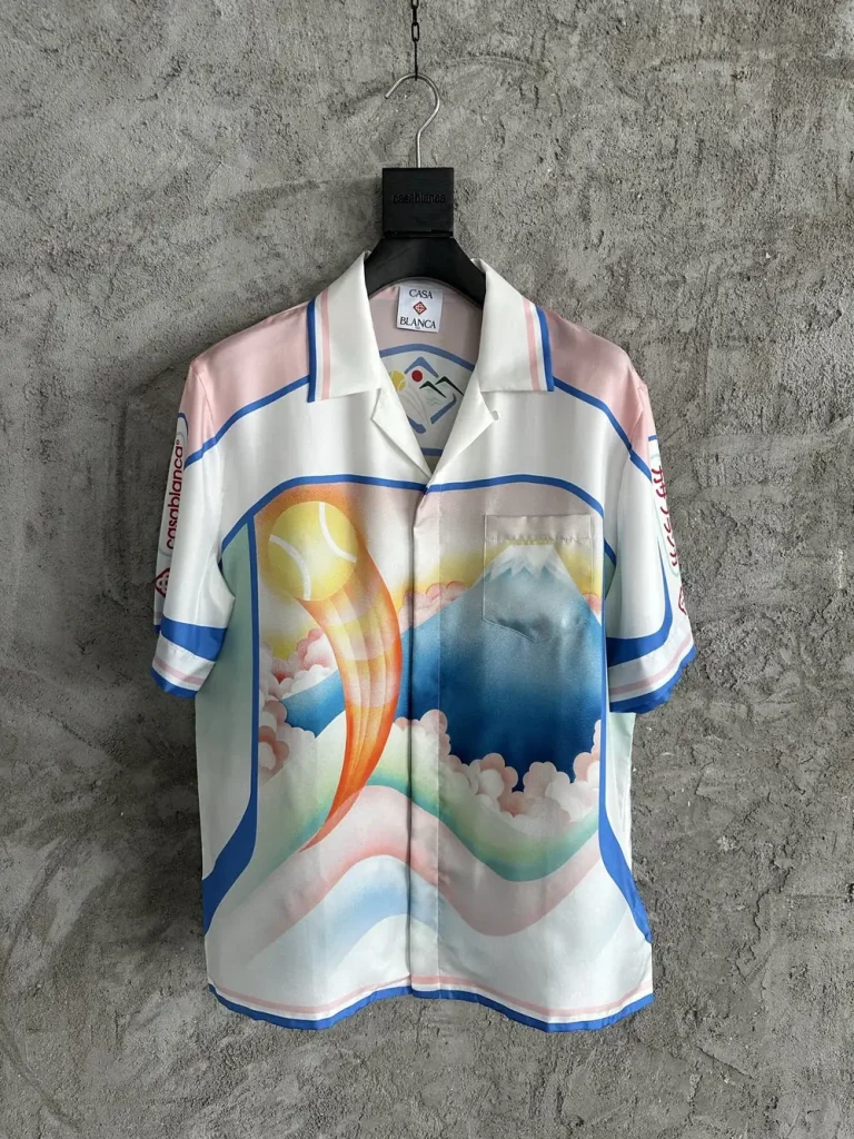 Casablanca 2025SS Silk Printed Short Sleeve Shirt #0248