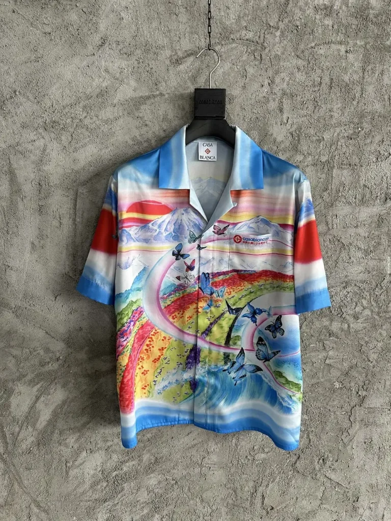 Casablanca 2025SS Silk Printed Short Sleeve Shirt #0262