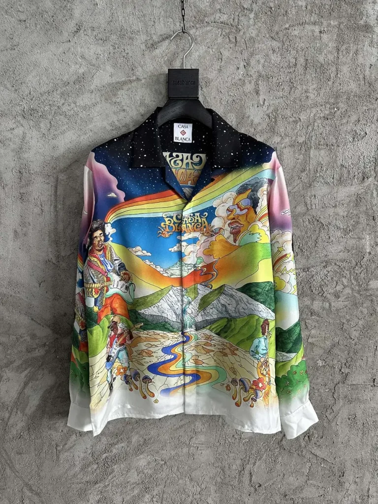 Casablanca 2025SS Silk Printed Long Sleeve Shirt #0274