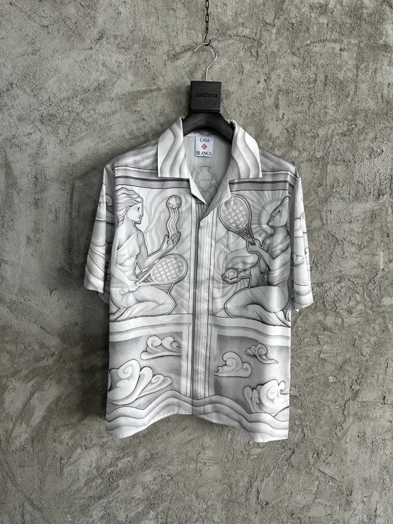 Casablanca 2025SS Silk Printed Short Sleeve Shirt #0275