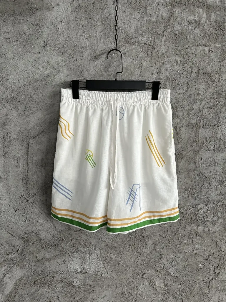 Casablanca 2024SS Linen Blend Printed Shorts #0299