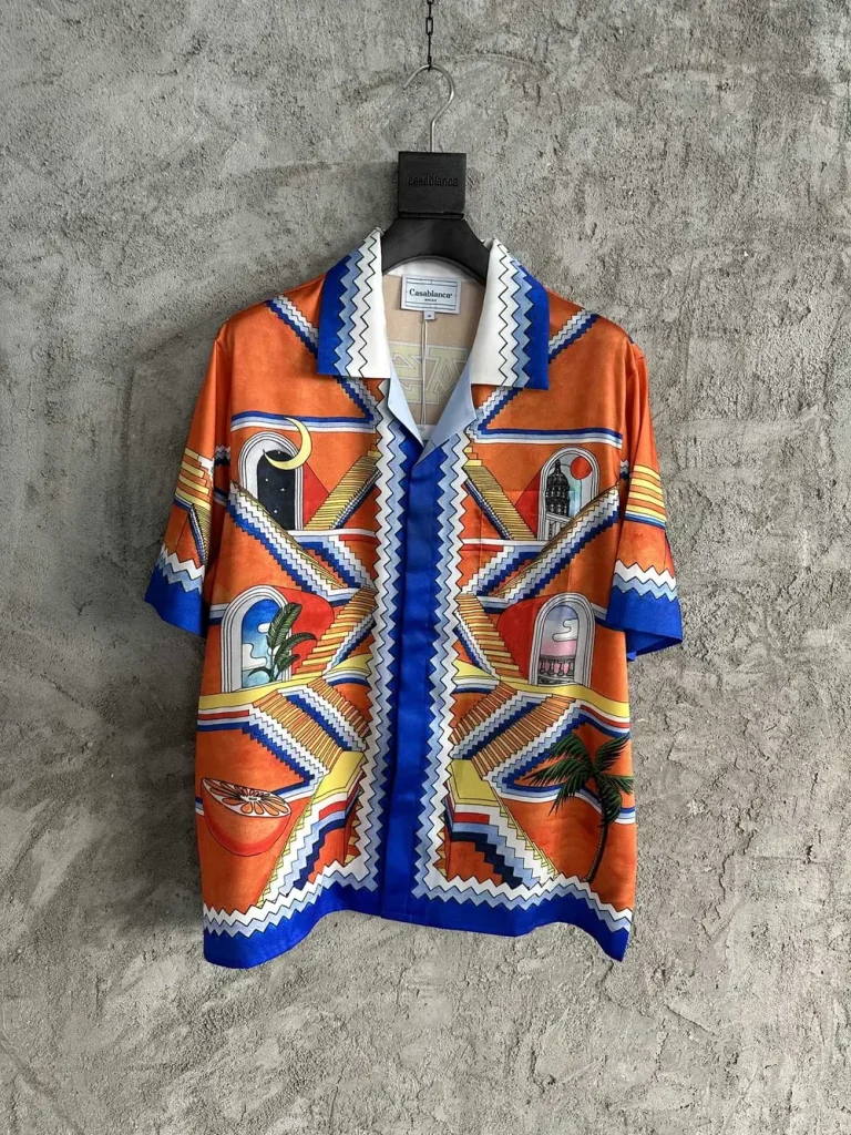 Casablanca 2024SS Silk Printed Short Sleeve Shirt #0301