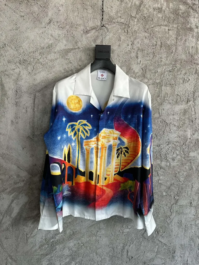 Casablanca 2025SS Silk Printed Long Sleeve Shirt #0045