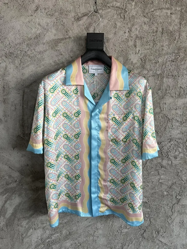 Casablanca 2025SS Silk Printed Short Sleeve Shirt #0305