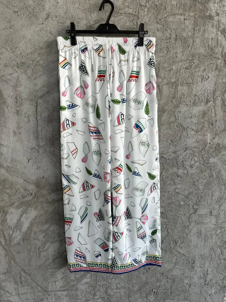 Casablanca 2025SS Silk Printed Pants #0310
