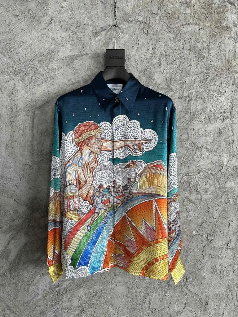 Casablanca 2024SS Silk Printed Long Sleeve Shirt #0319