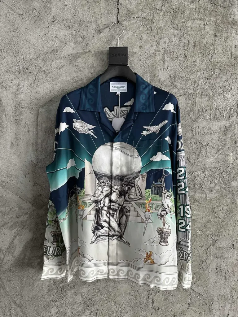 Casablanca 2024SS Silk Printed Long Sleeve Shirt #0322
