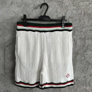 Casablanca Cotton-Feel Embroidered Knit Shirt